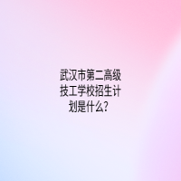 武汉市第二高级技工学校招生计划是什么？