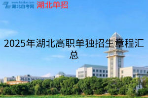 2025年湖北高职单独招生章程汇总