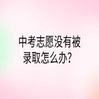 中考志愿没有被录取怎么办？