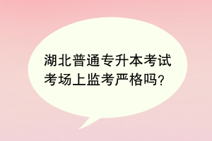 湖北普通专升本考试考场上监考严格吗？