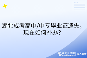 湖北成考高中/中专毕业证遗失，现在如何补办？