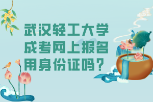 武汉轻工大学成考网上报名用身份证吗？