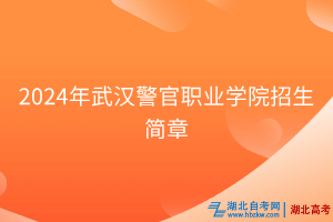 2024年武汉警官职业学院招生简章