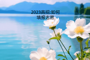 2023高招:如何填报志愿