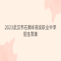 2023武汉市石牌岭高级职业中学招生简章