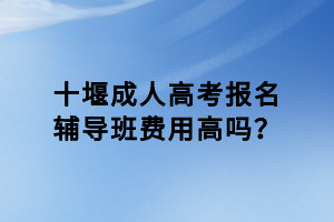 十堰成人高考报名辅导班费用高吗？