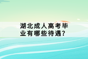 湖北成人高考毕业有哪些待遇？
