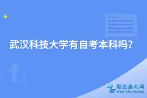 武汉科技大学有自考本科吗？