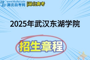 2025年武汉东湖学院招生章程