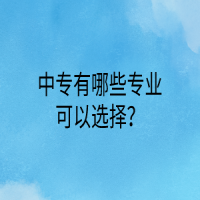 中专有哪些专业可以选择？