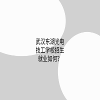 武汉东湖光电技工学校招生就业如何？