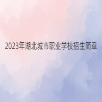 2023年湖北城市职业学校招生简章