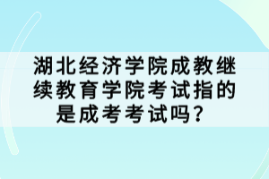 湖北经济学院成教继续教育学院考试指的是成考考试吗？