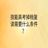 技能高考掉档复读需要什么条件？