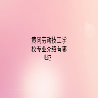 黄冈劳动技工学校专业介绍有哪些？