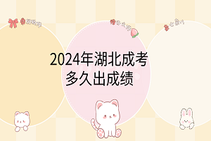 2024年湖北成考多久出成绩