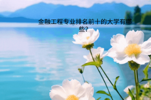 金融工程专业排名前十的大学有哪些？