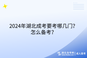 2024年湖北成考要考哪几门？怎么备考？
