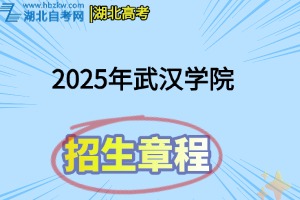 2025年武汉学院招生章程