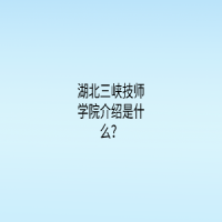 湖北三峡技师学院介绍是什么？