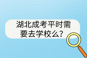 湖北成考平时需要去学校么？