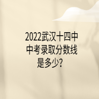 2022武汉十四中中考录取分数线是多少？