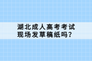 湖北成人高考考试现场发草稿纸吗？