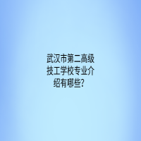 武汉市第二高级技工学校专业介绍有哪些？