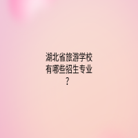 湖北省旅游学校有哪些招生专业？