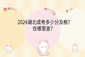 2024湖北成考多少分及格?在哪里查？