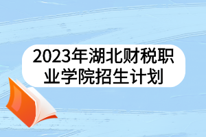 2023年湖北财税职业学院招生计划