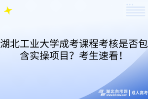 湖北工业大学成考课程考核是否包含实操项目？考生速看！