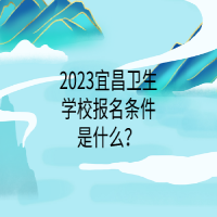 2023宜昌卫生学校报名条件是什么？
