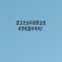 武汉光谷科技职业技术学校是中专吗？