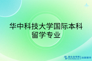 华中科技大学国际本科留学专业