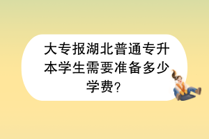 大专报湖北普通专升本学生需要准备多少学费？