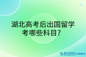 湖北高考后出国留学考哪些科目？