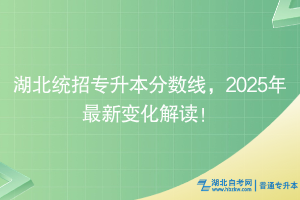 湖北统招专升本分数线，2025年最新变化解读！
