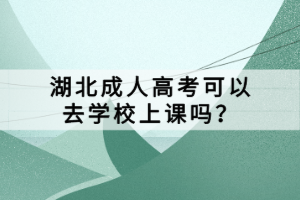湖北成人高考可以去学校上课吗？