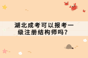 湖北成考可以报考一级注册结构师吗？