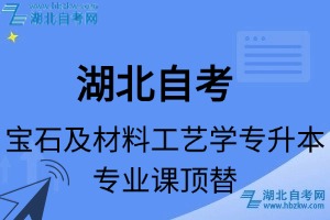 湖北自考宝石及材料工艺学专升本专业课顶替表_顶替学分_顶替科目_顶替说明