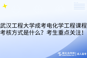 武汉工程大学成考电化学工程课程考核方式是什么？考生重点关注！