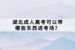 湖北成人高考可以带哪些东西进考场？