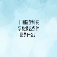 十堰医学科技学校报名条件都是什么？