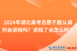 2024年湖北高考志愿不服从调剂会退档吗？退档了会怎么样？