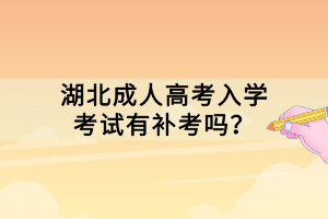 湖北成人高考入学考试有补考吗？