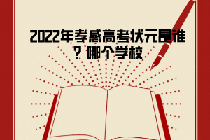 2022年孝感高考状元是谁？哪个学校