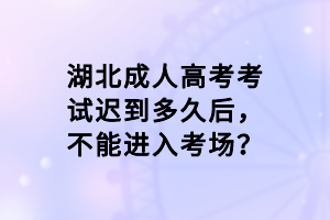 湖北成人高考考试迟到多久后，不能进入考场？