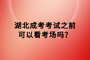 湖北成考考试之前可以看考场吗？