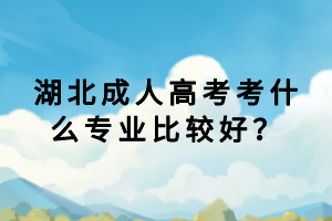 湖北成人高考考什么专业比较好？